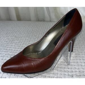 Chantal Leather High Heels Brown Made In Italy Womens Size 9